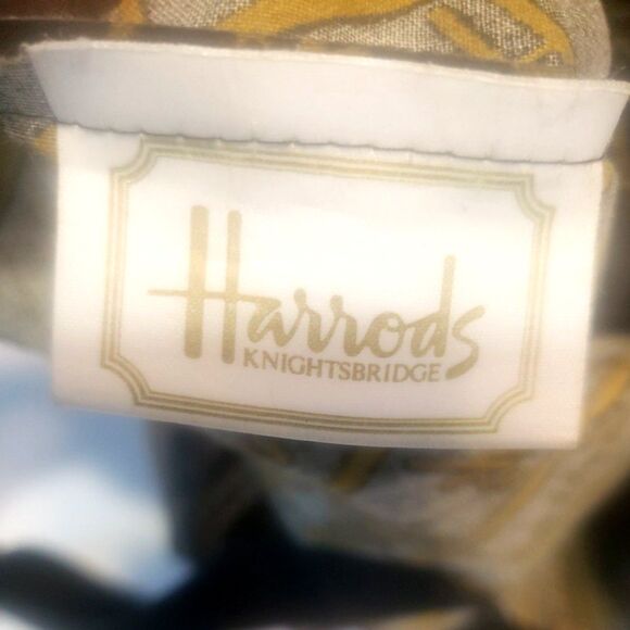 RARE BY SHREDS HARRODS Logo Blue and Gold Cotton PVC Tote Bag - Picture 2 of 6
